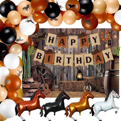 Amazon.com: Cowboy Party Decorations, Western Cowboy Balloons Arch ...