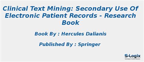 Top Research Books in Clinical Text Mining | S-Logix