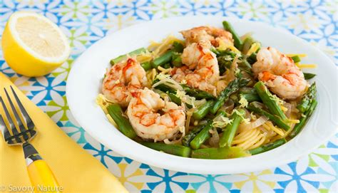 Shrimp and Asparagus Pasta Recipe - Savory Nature