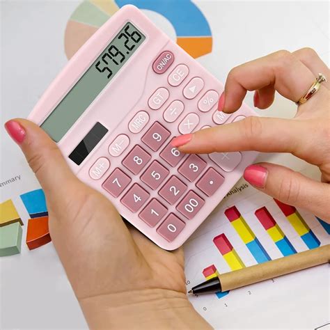 Buy Office Desk Calculator 12 Digits (Pink) Online at Lowest Price in ...