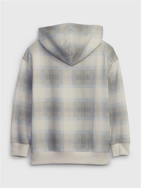 Kids Relaxed Plaid Hoodie | Gap