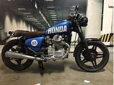 Cafe Racer Blue Honda by Cx500 With 3m Metallic Matte Blue Vinyl Wrap And Cafe Racer Blue Honda