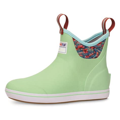 XTRATUF Women's Ankle Deck Rubber Boots, Printed - 728187, Rubber ...