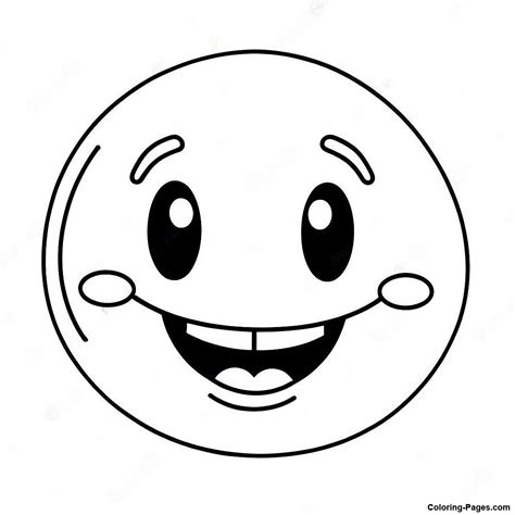 Happy Smiley Face Coloring Page | Coloring-Pages.com