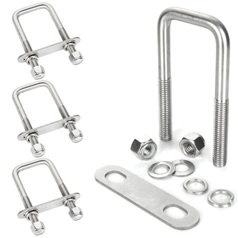 Inner Width Boat Trailer Ubolts with Washers and Nuts, Replacement Parts - 12.9 Level and Level 10.9
