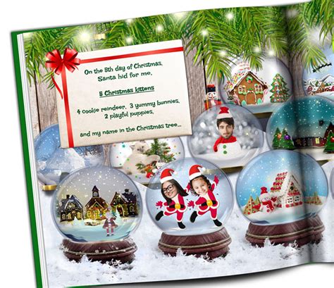 Personalized Christmas Book for 2, Siblings book with photos and names ...