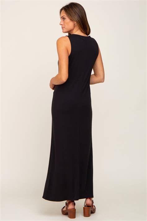Black Sleeveless Maxi Dress – PinkBlush