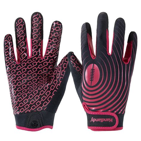 HANDLANDY Youth Football Gloves, Sticky Wide Receiver Gloves for Kids ...