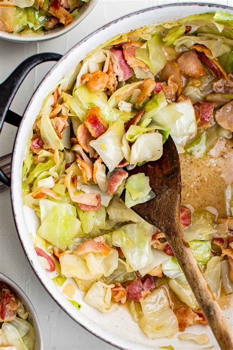 Fried Cabbage and Bacon - The Cookie Rookie®