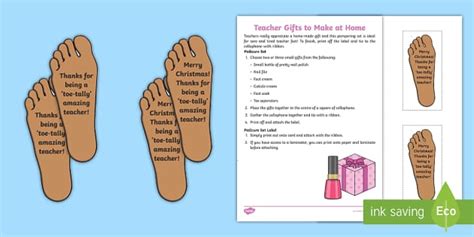 Pedicure Set Teacher Gift Step-by-Step Instructions - Twinkl