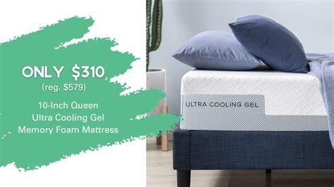 10" Gel Memory Foam Queen Mattress - $310 (reg. $579) :: Southern Savers