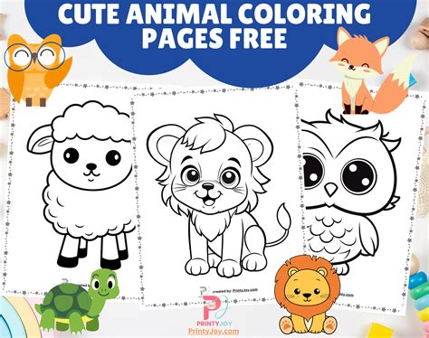 Cute Animal Coloring Pages Free