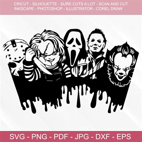 Horror Movie Characters Svg,Halloween Movies Characters, 44% OFF