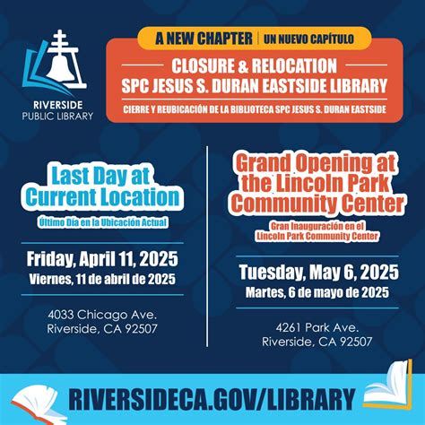Hours & Locations | Riverside Public Library