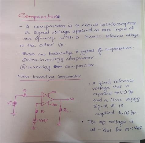 LIC note 2 - Lecture notes 3 - ComparatoYE Signal vol1age Gpplieel a ...