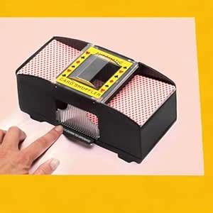 GOLD GAMES Automatic 2-Deck Poker Playing Card Shuffler Machine (Cards ...