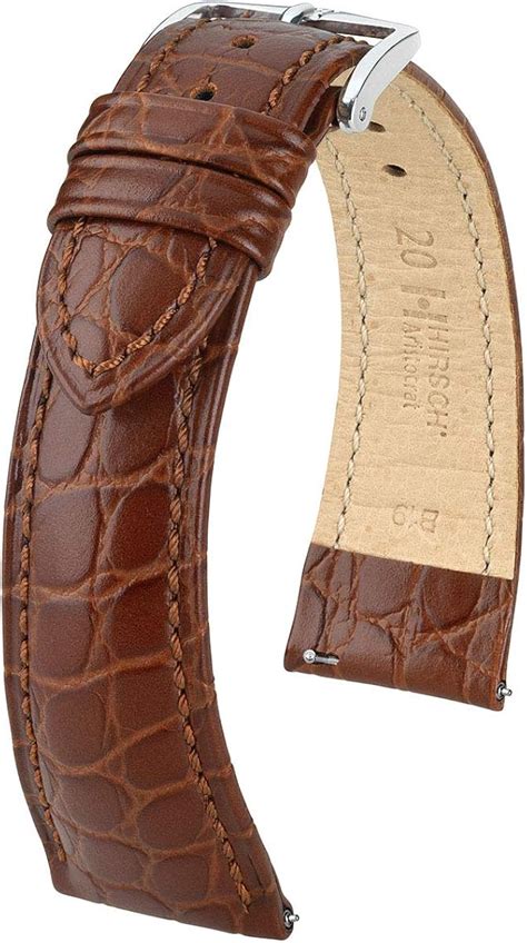 Buy Hirsch Aristocrat Calf Leather Watch Strap - Exotic Crocodile ...