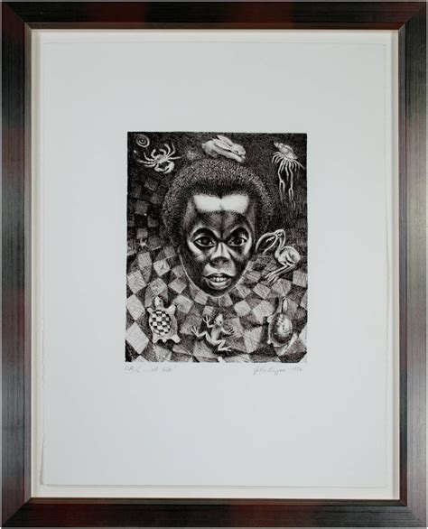 John Thomas Biggers - "...At Risk, " Original Black and White ...