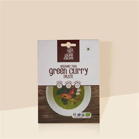Green Curry Paste - Organic - No Added MSG - Pure and Sure - 50gm ...