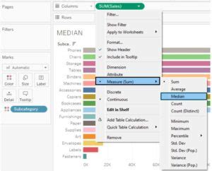 Tableau Aggregate 的图像结果