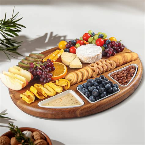Charcuterie Board 3-in-1 Magnetic - Acacia Wood (26"x13") Acacia ...