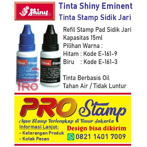 Jual Tinta Stempel Sidik Jari Shiny / Tinta Shiny Eminent Refill Ink ...