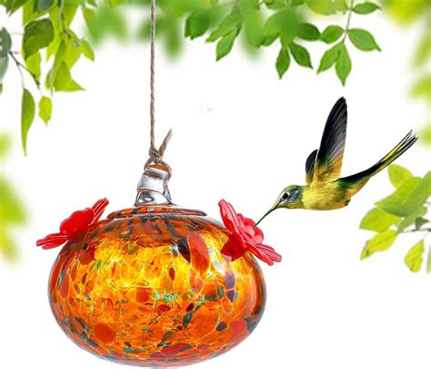 Amazon.com : Colorful Hummingbird Feeder Glass for Outdoors Window ...
