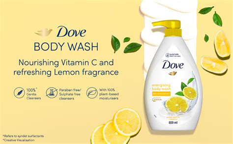 Buy Dove Energising Body wash with energising lemon scent and ...
