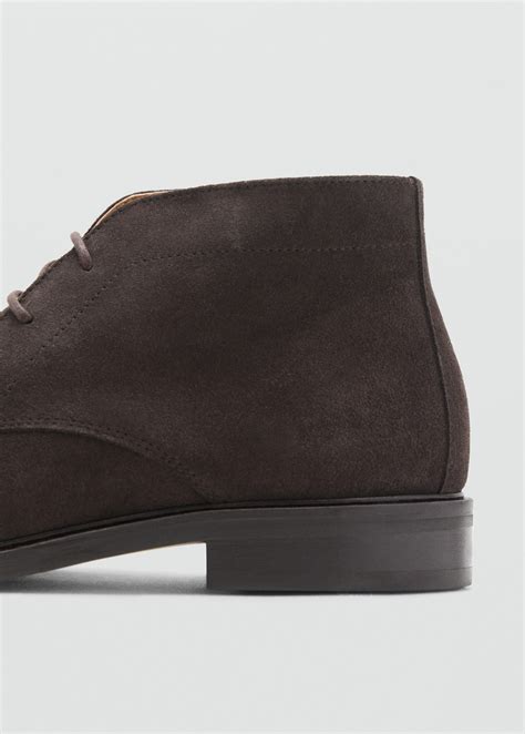Suede leather ankle boots - Men | MANGO Canada