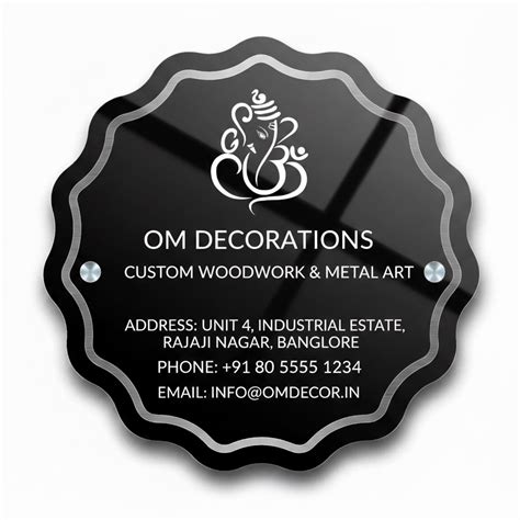 Acrylic GST Sign Board | Company Name Plate With GST | Personalized Cu ...