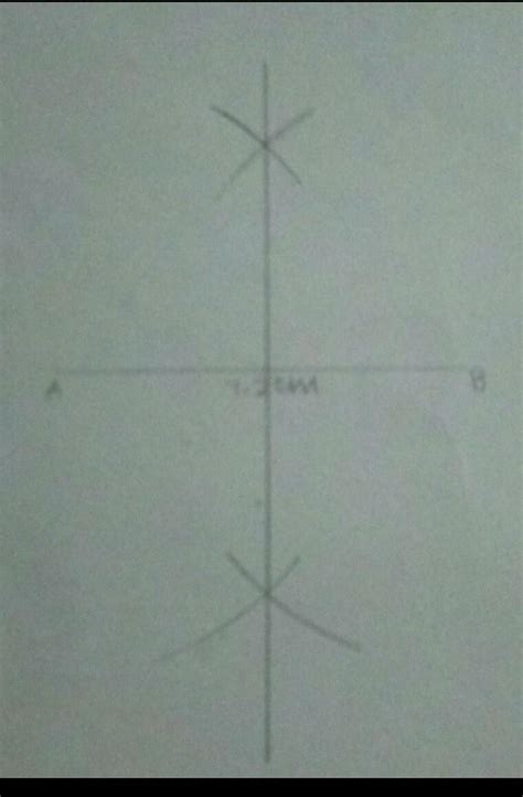 draw perpendicular bisector of seg AB of length 7.2cm? - Brainly.in