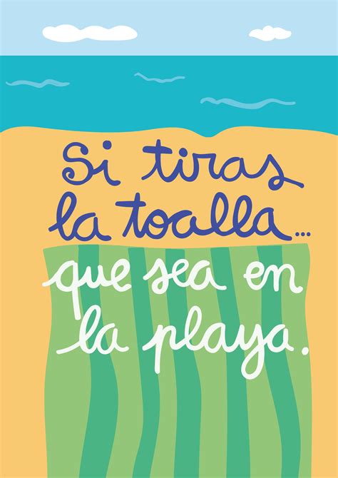 Motivational Spanish Quote With Beach Towel Postcard. Funny | Etsy UK ...