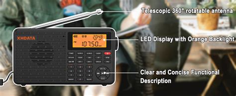 RADIWOW XHDATA D-109 Radio Portable, Digital Radios With Bluetooth,USB ...