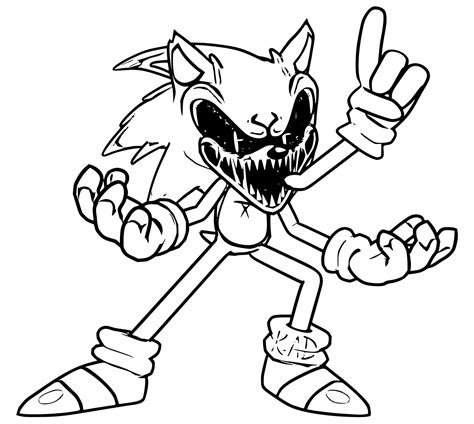 Sonic Exe Coloring Pages