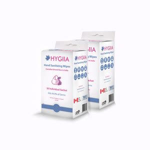 HYGIIA Hand Sanitizing Wipes 30 Individual Hand Sanitizer Pouch - Price ...