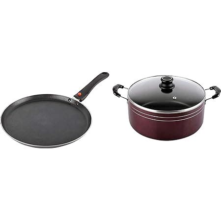 Cello Prima Non Stick Biryani Pot 5.5 LTR with Glass Lid, Gas Stove ...