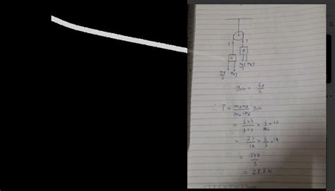 Find tension in string connecting the blocks (no friction any where) m₁ ...