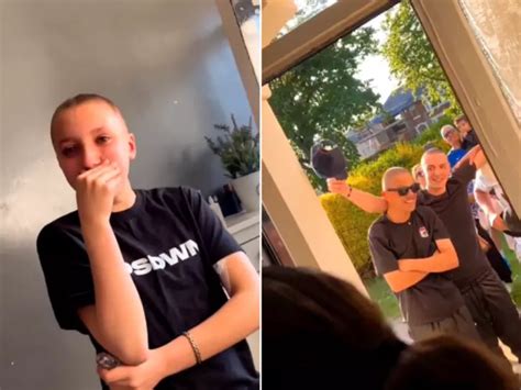 A Team of Friends Shaves Heads to Encourage a Friend Fighting From Cancer