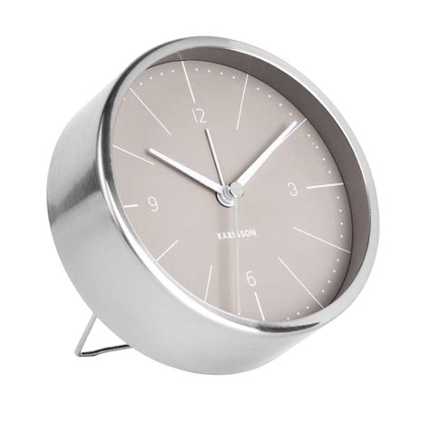 Buy Karlsson, Table, Alarm Clock, Steel, Grey, One Size Online at Low ...