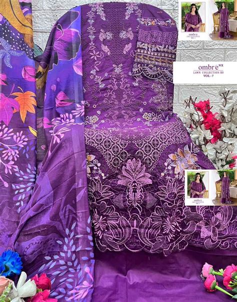Shree Fabs Ombre Nx Lawn Collection 25 Vol 7 Cotton Dress Material