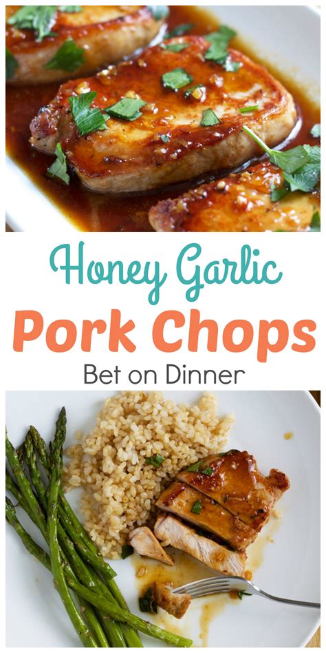 Recipe - Honey Garlic Pork Chops - Happy Home Fairy