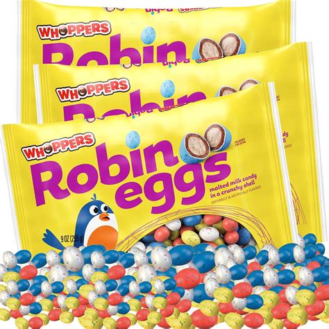 Amazon.com: Easter Chocolate Candy, Robin Eggs Minis, 3 Pack, 9 Oz Bags ...
