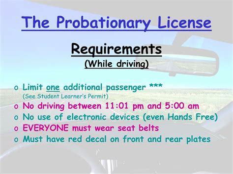 Nj Probationary License Rules