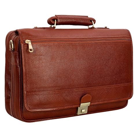 ACEKING Genuine Leather Laptop Bags For Men Office Use 24 Liters Upto ...