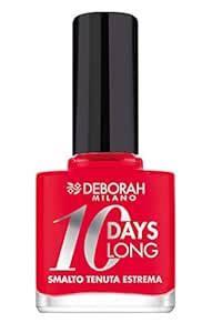 Deborah Milano Smalto 10 Days Long Nail Polish - 870, Coral Red, 11 g ...