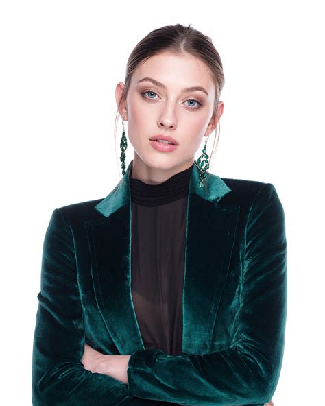Emerald Velvet Blazer with Sheer Black Top | Sumissura
