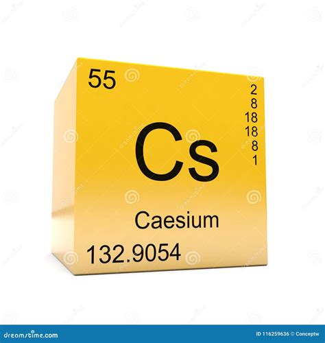 Caesium Chemical Element Symbol from Periodic Table Stock Illustration - Illustration of school ... - Cäsium Element