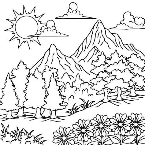 Nature Coloring Page