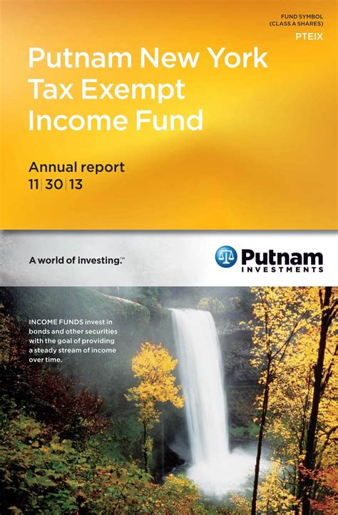 New York Tax Exempt Income Fund Annual Report - Putnam ...