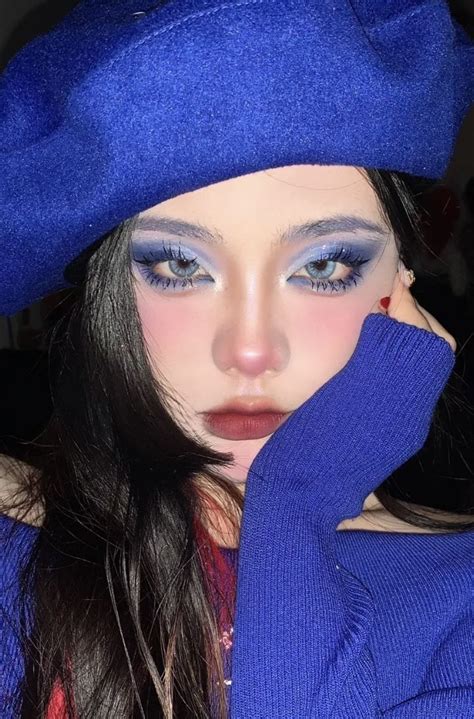 douyin makeup blue